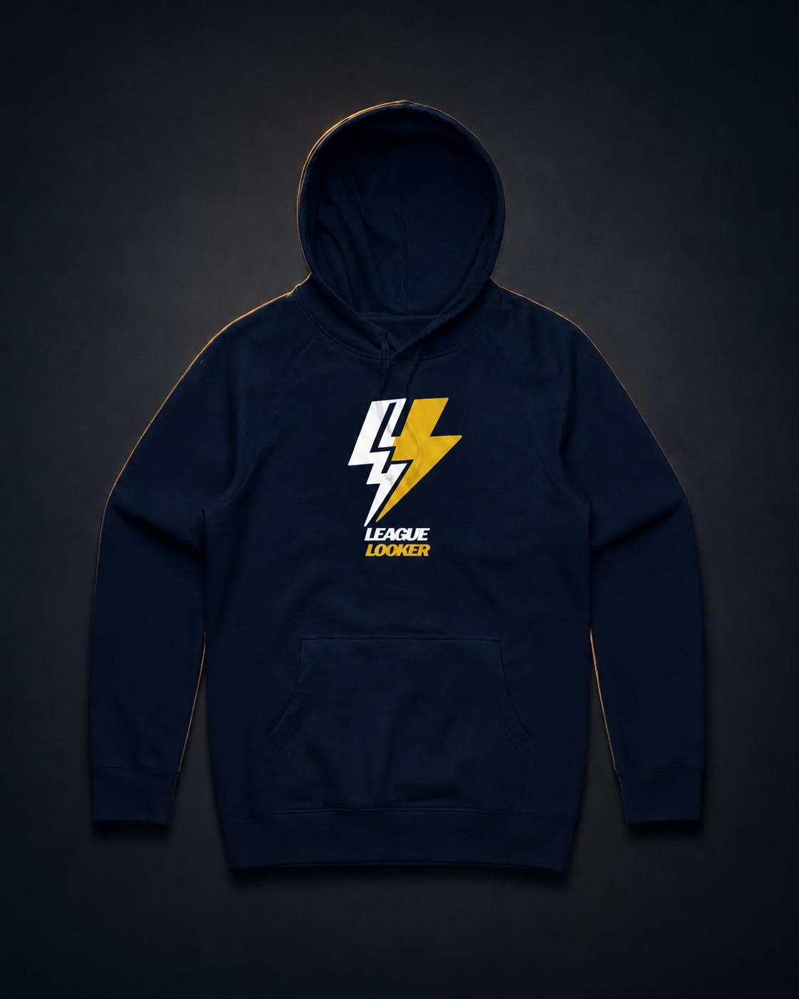 Navy Gold Bolt Hoodie